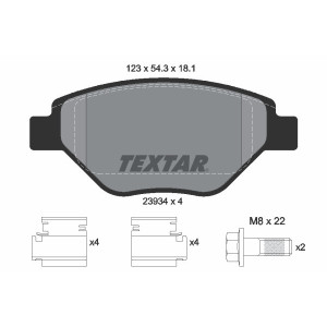 TEXTAR 2393401 Pastillas de freno delantero para Renault Megane