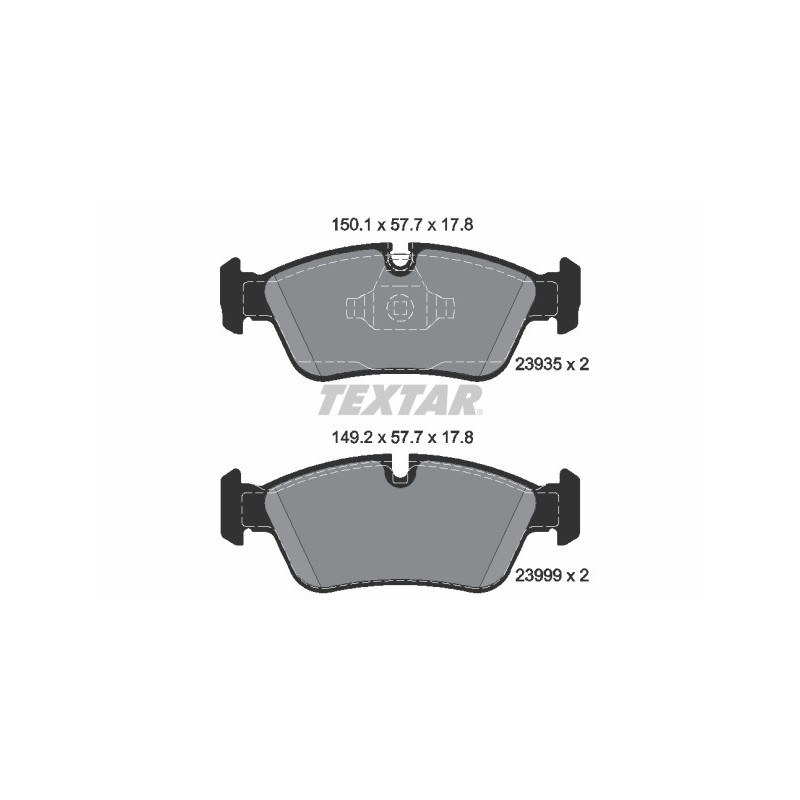 TEXTAR 2393501 Klocki hamulcowe przód dla BMW 3 1