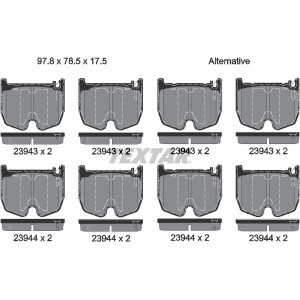 TEXTAR 2394301 Klocki hamulcowe przód dla Mercedes S SL E CLS
