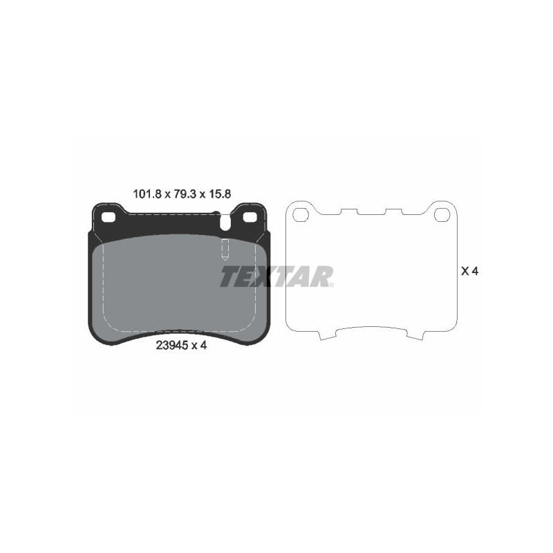 TEXTAR 2394501 Brzdové destičky přední pro Mercedes C CLK SLK CLC