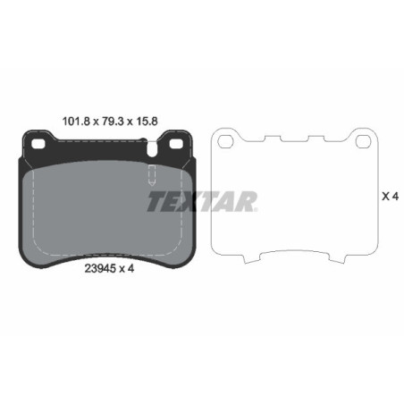 TEXTAR 2394501 Pastiglie freno anteriore per Mercedes C CLK SLK CLC