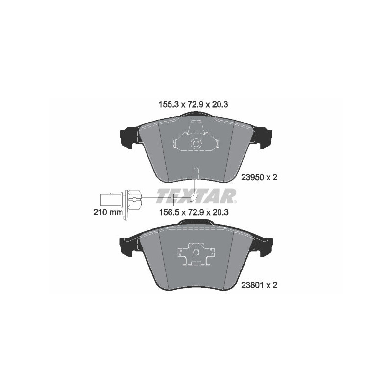 TEXTAR 2395001 Plaquettes de frein Avant pour