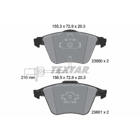 TEXTAR 2395001 Plaquettes de frein Avant pour