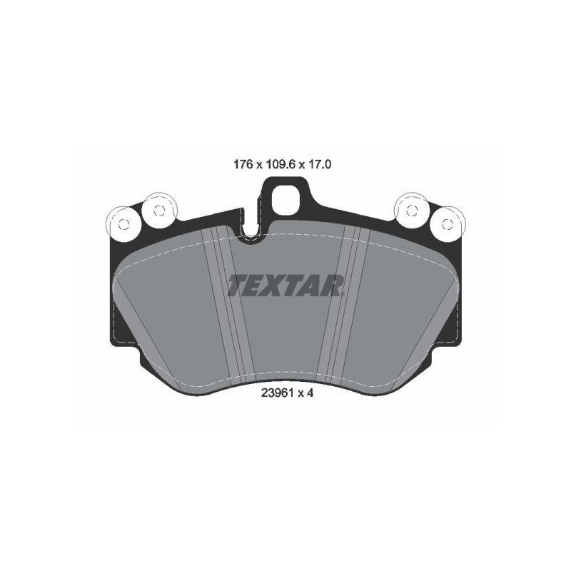 TEXTAR 2396101 Brake Pads Set Front for Cayenne R8 Huracan