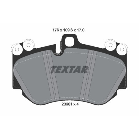 TEXTAR 2396101 Brake Pads Set Front for Cayenne R8 Huracan