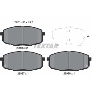 TEXTAR 2396601 Pastiglie freno anteriore per Cee'D i30 Kona Carens Seltos