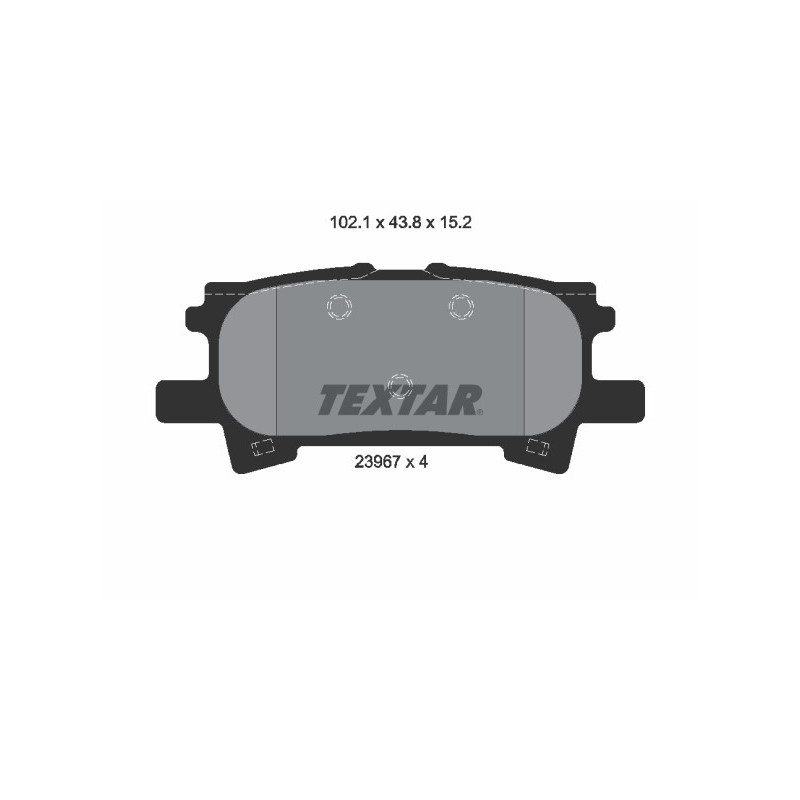 TEXTAR 2396701 Bremsbeläge Hinten für Highlander RX Harrier