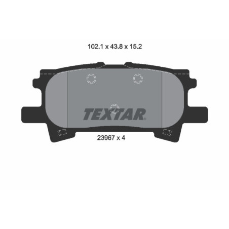 TEXTAR 2396701 Pastiglie freno posteriore per Highlander RX Harrier