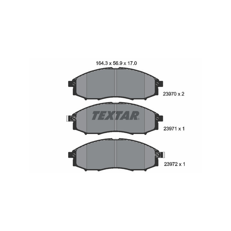 TEXTAR 2397001 Klocki hamulcowe przód dla Nissan Navara NP300