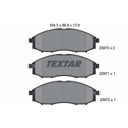 TEXTAR 2397001 Plaquettes de frein Avant pour