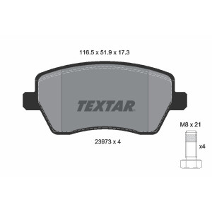 TEXTAR 2397301 Brzdové platničky predný pre Clio Duster Kangoo Logan Dokker Lodgy Citan