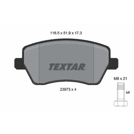 TEXTAR 2397301 Plaquettes de frein Avant pour