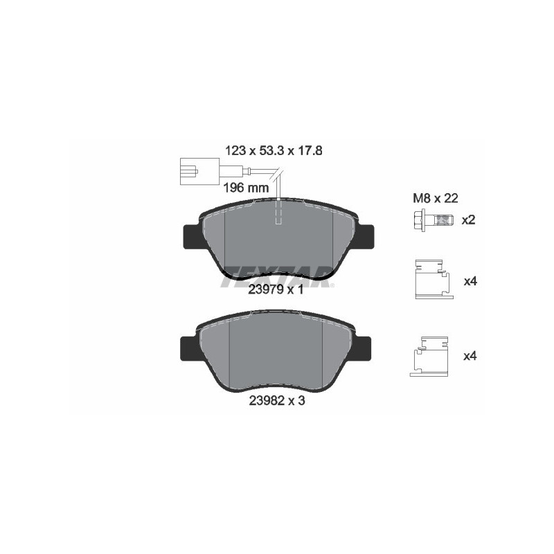 TEXTAR 2397903 Brake Pads Set Front for