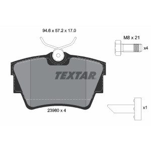 TEXTAR 2398001 Bremsbeläge Hinten für