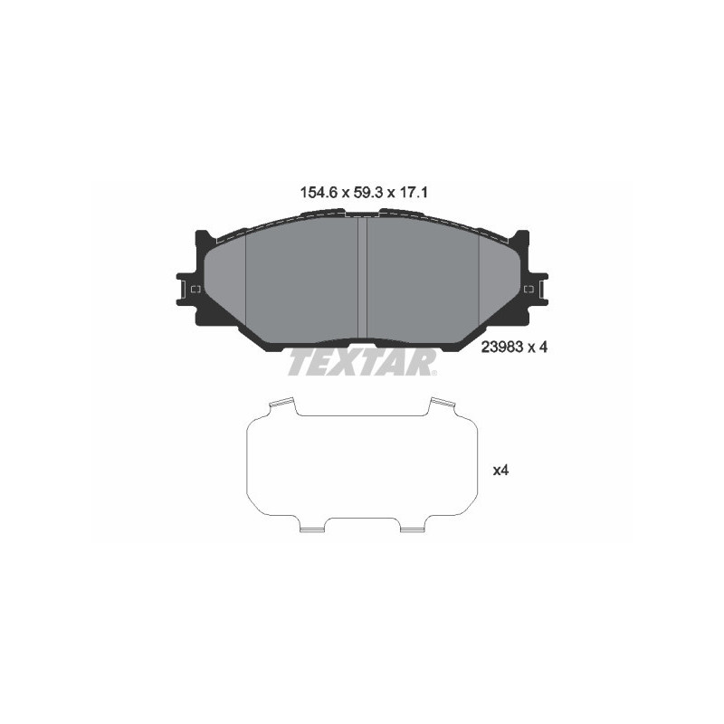 TEXTAR 2398301 Pastiglie freno anteriore per Lexus IS