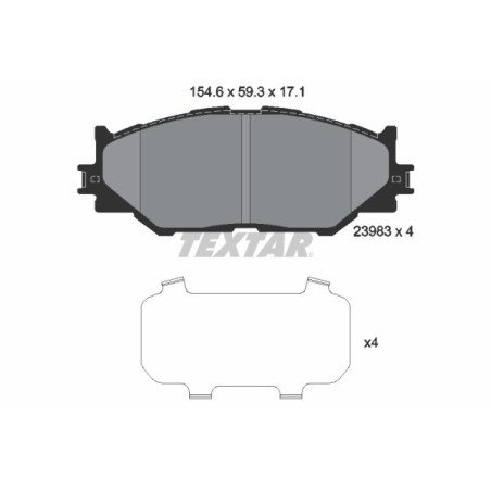 TEXTAR 2398301 Brake Pads Set Front for Lexus IS