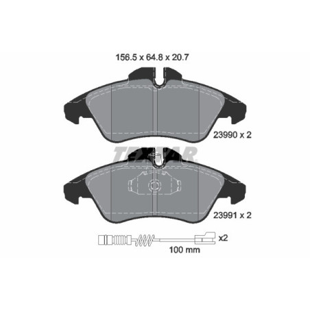 TEXTAR 2399002 Brake Pads Set Front for Sprinter LT Vito V