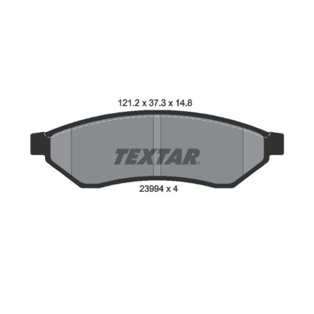 TEXTAR 2399401 Bremsbeläge Hinten für Tosca Evanda Magnus