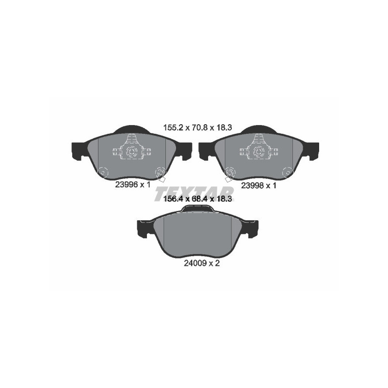 TEXTAR 2399601 Brake Pads Set Front for