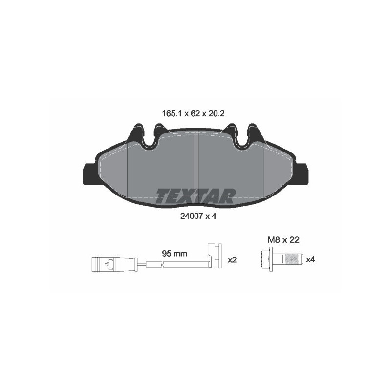 TEXTAR 2400701 Brake Pads Set Front for