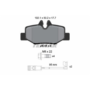 TEXTAR 2400801 Bremsbeläge Hinten für Mercedes Vito Viano