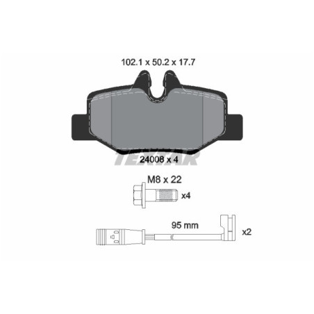 TEXTAR 2400801 Bremsbeläge Hinten für Mercedes Vito Viano