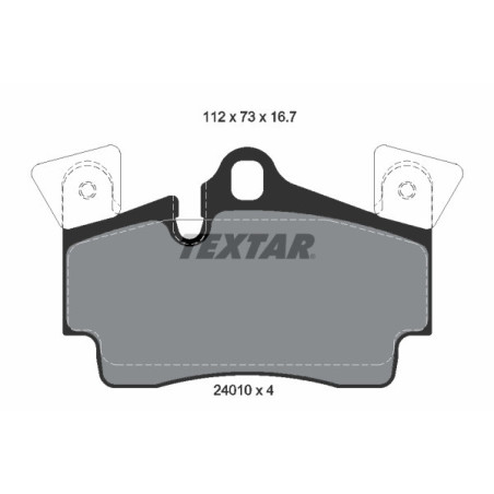 TEXTAR 2401001 Klocki hamulcowe tył dla Q7 Cayenne