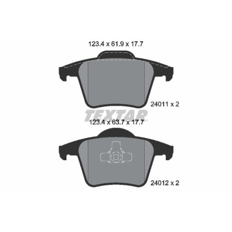 TEXTAR 2401101 Plaquettes de frein arrière pour Volvo XC90