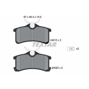 TEXTAR 2401301 Bremsbeläge Hinten für Toyota Avensis Corolla