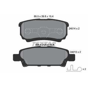 TEXTAR 2401401 Pastiglie freno posteriore per Lancer Patriot Compass Caliber Avenger