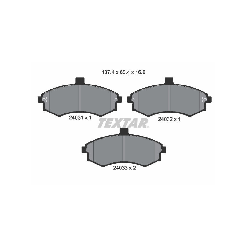 TEXTAR 2403101 Brake Pads Set Front for Elantra Cerato Matrix