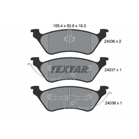 TEXTAR 2403601 Pastiglie freno posteriore per Voyager Caravan