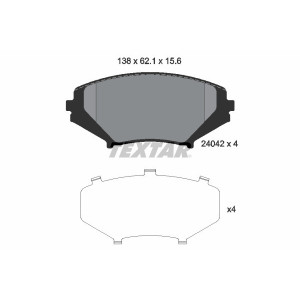TEXTAR 2404201 Pastiglie freno anteriore per Mazda RX-8