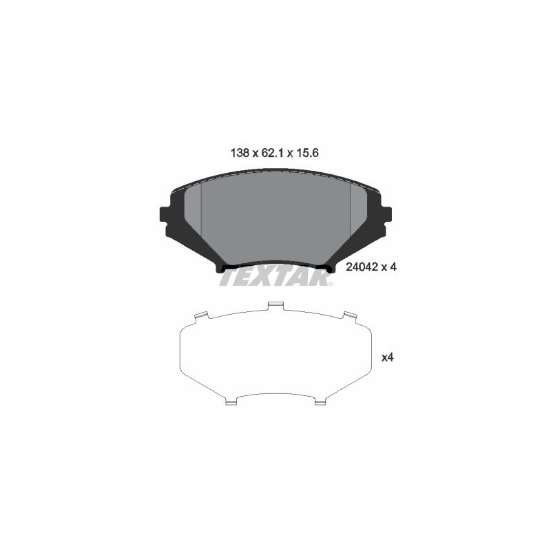TEXTAR 2404201 Bremsbeläge Vorne für Mazda RX-8