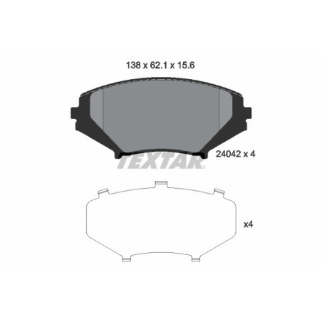 TEXTAR 2404201 Brake Pads Set Front for Mazda RX-8