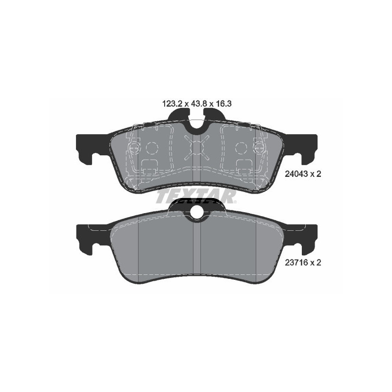 TEXTAR 2404301 Pastillas de freno trasero para MINI Hatchback Convertible