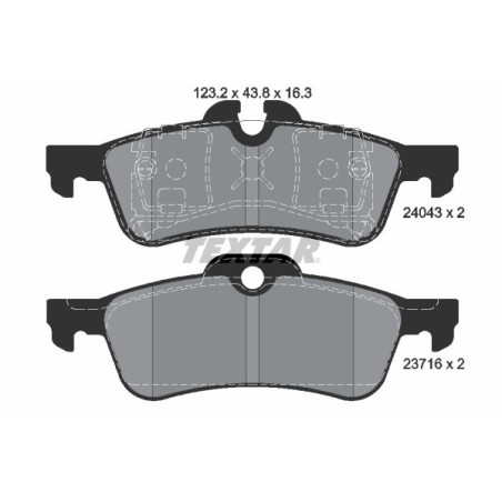 TEXTAR 2404301 Bremsbeläge Hinten für