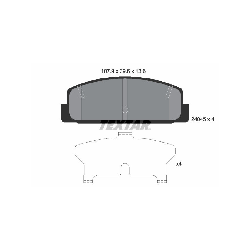 TEXTAR 2404501 Brake Pads Set Rear for