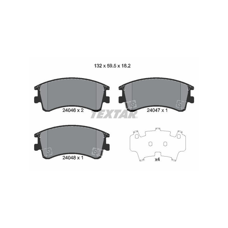 TEXTAR 2404601 Pastillas de freno delantero para Mazda 6