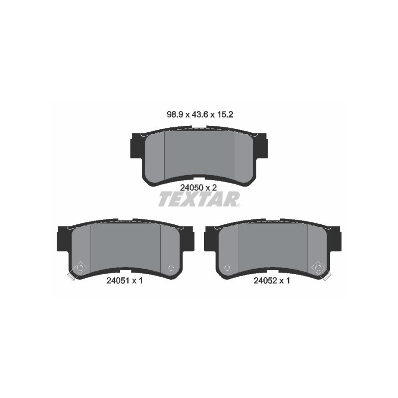 TEXTAR 2405001 Brake Pads Set Rear for