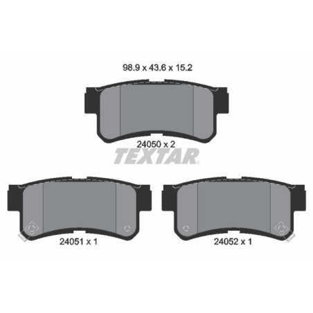 TEXTAR 2405001 Brake Pads Set Rear for