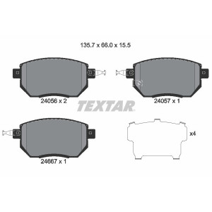 TEXTAR 2405601 Brzdové platničky predný pre Murano FX G M35 Maxima Pathfinder