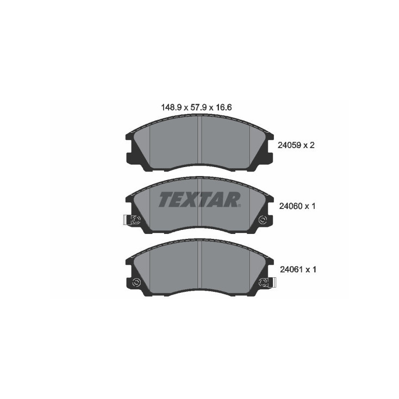 TEXTAR 2405901 Brzdové platničky predný pre Hyundai Terracan