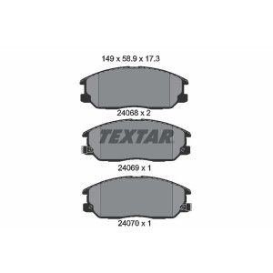 TEXTAR 2406801 Bremsbeläge Vorne für Kia Sorento
