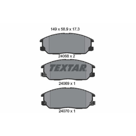 TEXTAR 2406801 Brake Pads Set Front for Kia Sorento
