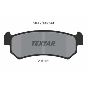 TEXTAR 2407101 Bremsbeläge Hinten für Nubira Lacetti Optra