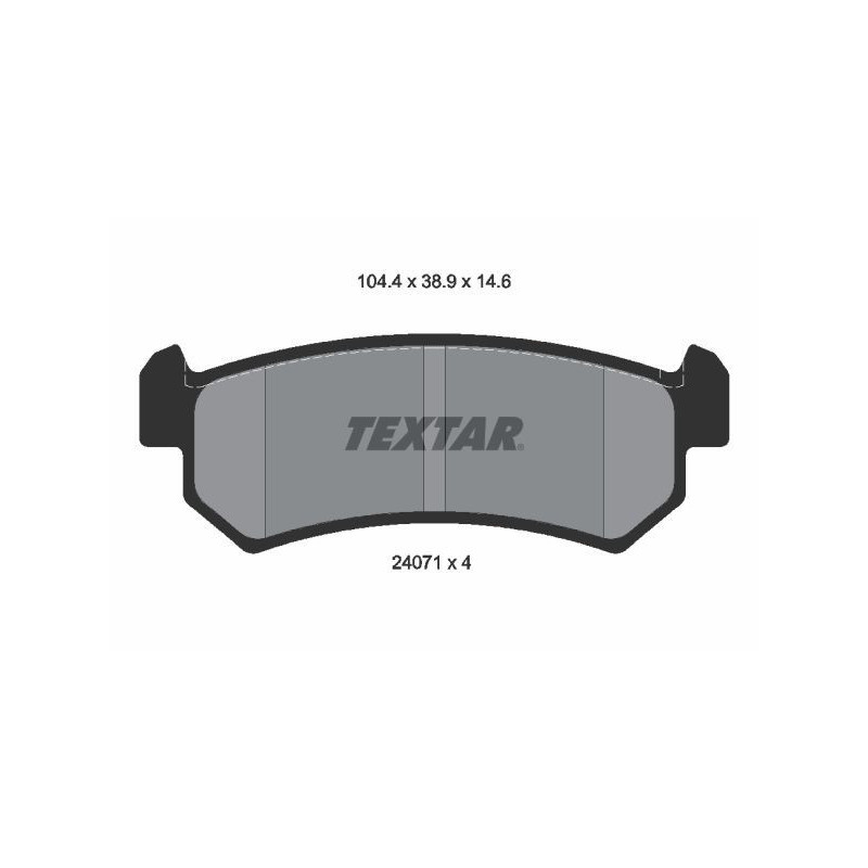 TEXTAR 2407101 Brake Pads Set Rear for Nubira Lacetti Optra