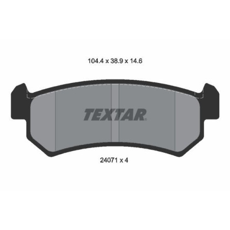 TEXTAR 2407101 Brzdové platničky zadný pre Nubira Lacetti Optra