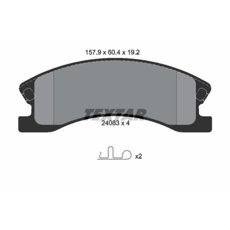 TEXTAR 2408301 Brake Pads Set Front for