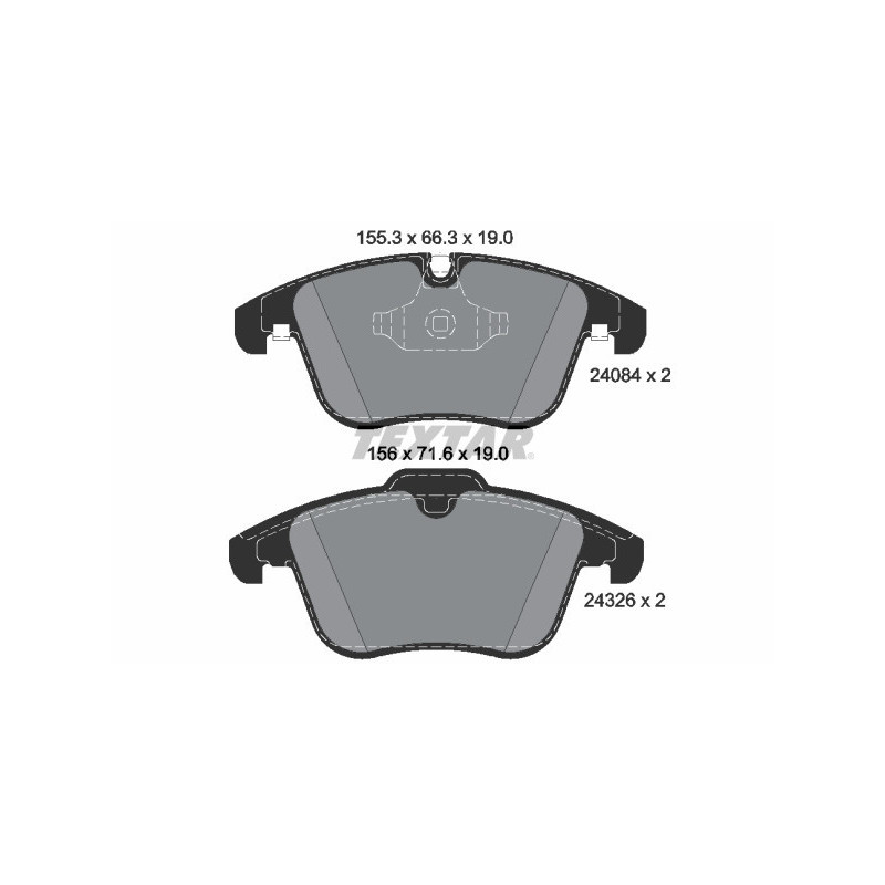 TEXTAR 2408401 Brake Pads Set Front for XF XK XJ S-Type Super
